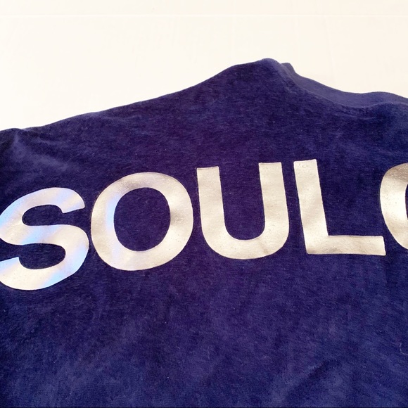 SOULCYCLE Velour Spirit Jersey Pullover Top Size Small Spin Class Metallic Logo - Picture 7 of 8